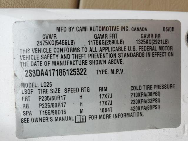 Photo 14 from auction – 2008 SUZUKI XL7 LUXURY with VIN 2S3DA417186125322