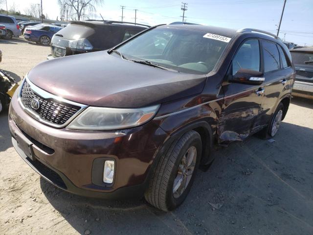 KIA SORENTO LX 2014 with VIN 5XYKT4A61EG543532 - Photo from auction