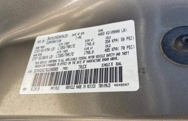 Photo 10 from auction – 2006 DODGE RAM 2500 with VIN 3D7KR29C76G208989