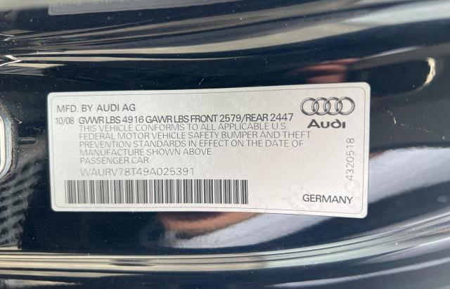 Photo 10 from auction – 2009 AUDI S5 QUATTRO with VIN WAURV78T49A025391