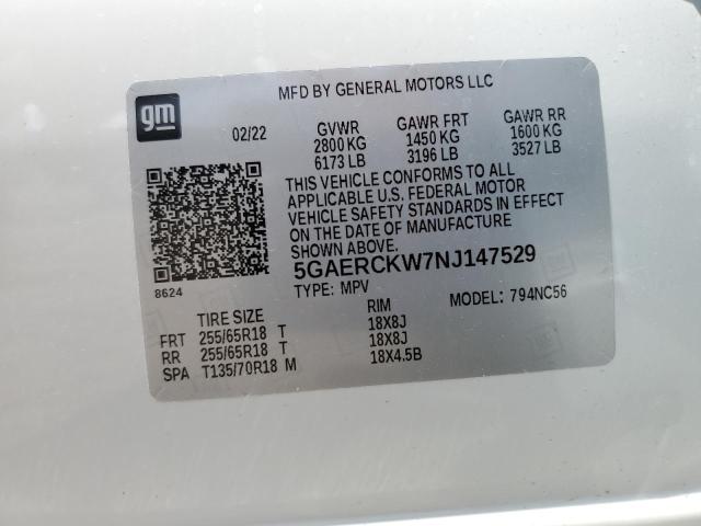 Photo 14 from auction – 2022 BUICK ENCLAVE PR with VIN 5GAERCKW7NJ147529