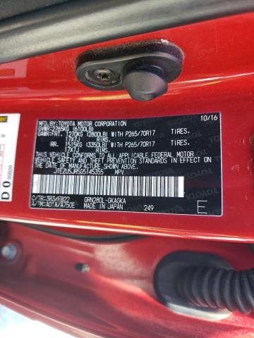 Photo 14 from auction – 2016 TOYOTA 4RUNNER SR with VIN JTEZU5JR5G5145355