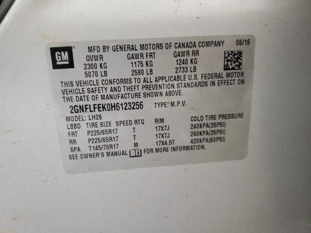 Photo 14 from auction – 2017 CHEVROLET EQUINOX LT with VIN 2GNFLFEK0H6123256
