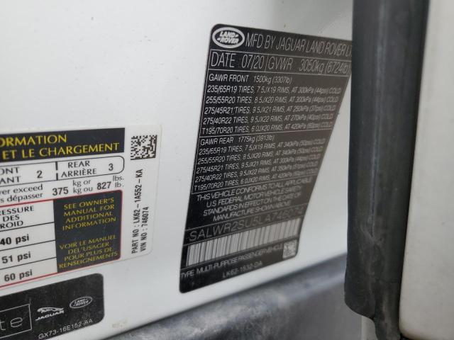 Photo 14 from auction – 2020 LAND ROVER RANGE ROVE with VIN SALWR2SU5LA746074