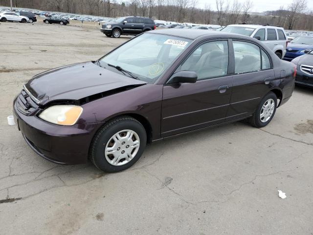 HONDA CIVIC LX 2001 with VIN 2HGES16511H508663 - Photo from auction