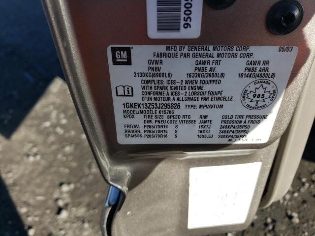 Photo 14 from auction – 2003 GMC YUKON with VIN 1GKEK13Z53J295826