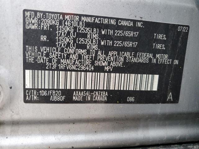 Photo 14 from auction – 2022 TOYOTA RAV4 LE with VIN 2T3F1RFV6NC296404