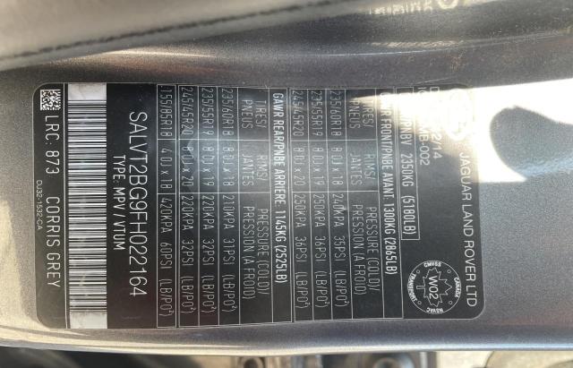 Photo 10 from auction – 2015 LAND ROVER RANGE ROVE with VIN SALVT2BG9FH022164