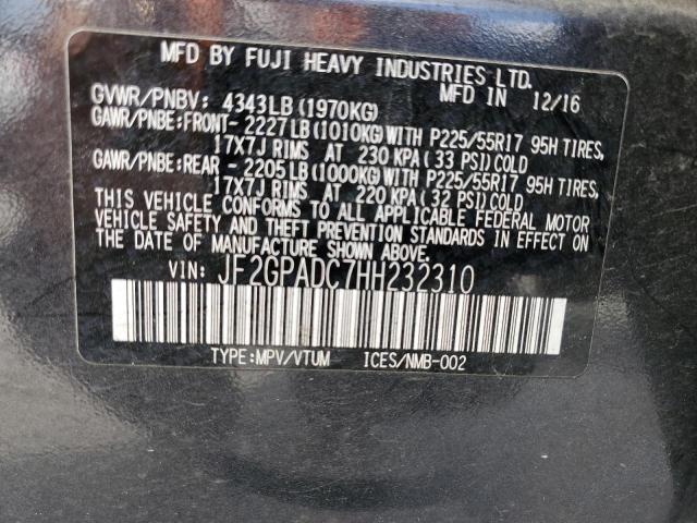 Photo 14 from auction – 2017 SUBARU CROSSTREK with VIN JF2GPADC7HH232310