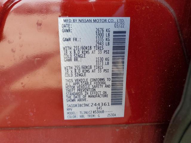 Photo 14 from auction – 2022 NISSAN PATHFINDER with VIN 5N1DR3BC9NC244361