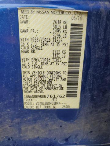 Photo 14 from auction – 2014 NISSAN FRONTIER S with VIN 1N6AD0EV0EN761762