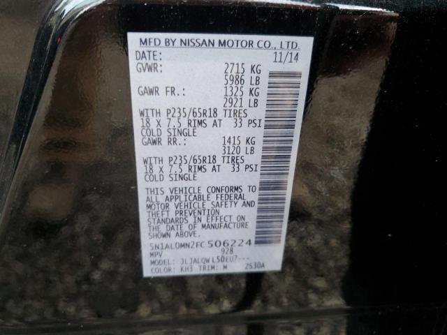 Photo 14 from auction – 2015 INFINITI QX60 with VIN 5N1AL0MN2FC506224