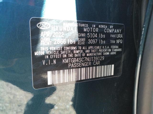 Photo 14 from auction – 2022 GENESIS G80 BASE with VIN KMTGB4SC7NU139129