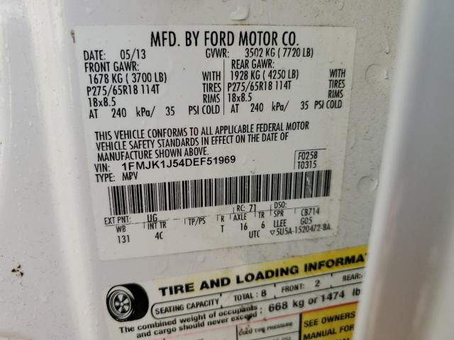 Photo 14 from auction – 2013 FORD EXPEDITION with VIN 1FMJK1J54DEF51969
