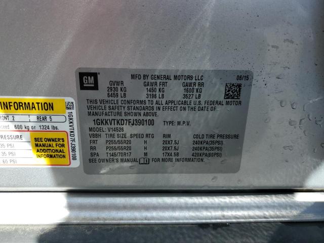 Photo 14 from auction – 2015 GMC ACADIA DEN with VIN 1GKKVTKD7FJ390100