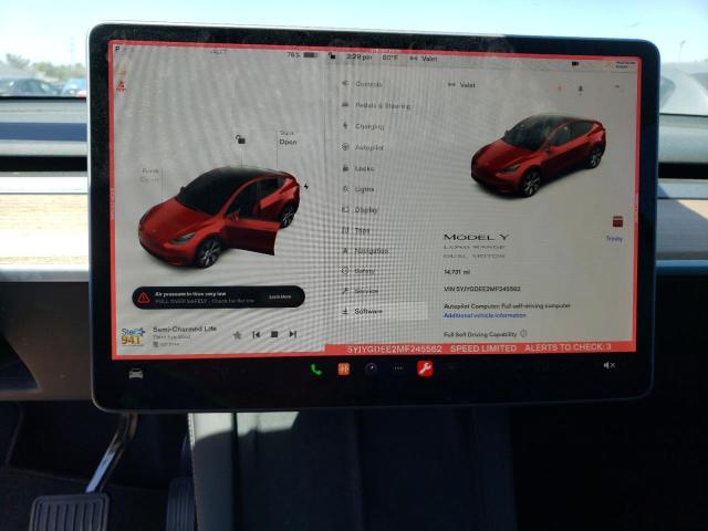 Photo 9 from auction – 2021 TESLA MODEL Y with VIN 5YJYGDEE2MF245562