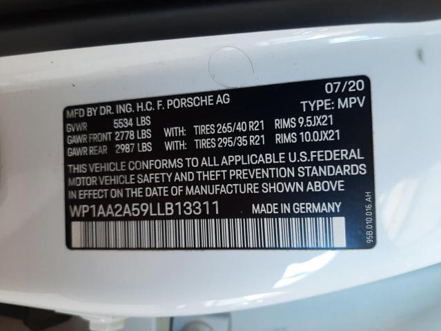 Photo 14 from auction – 2020 PORSCHE MACAN with VIN WP1AA2A59LLB13311