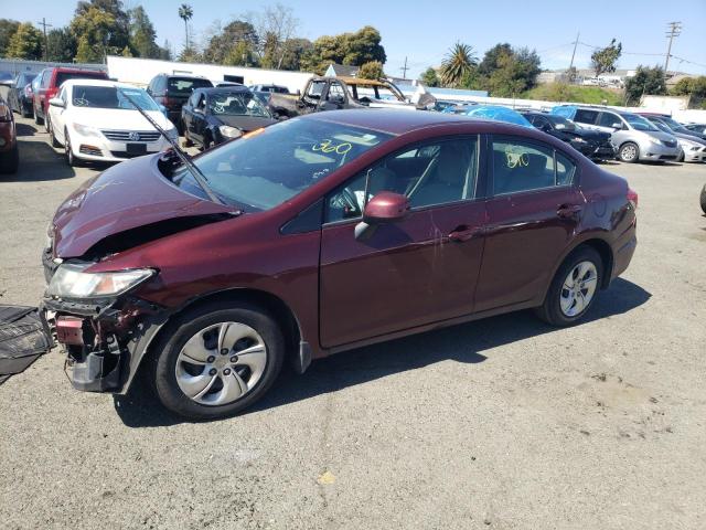 Photo 1 from auction – 2013 HONDA CIVIC LX with VIN 19XFB2F5XDE277500
