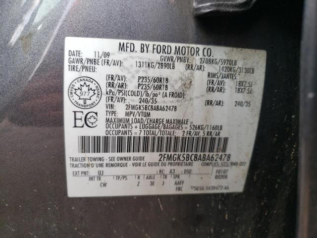 Photo 14 from auction – 2010 FORD FLEX SE with VIN 2FMGK5BC8ABA62478
