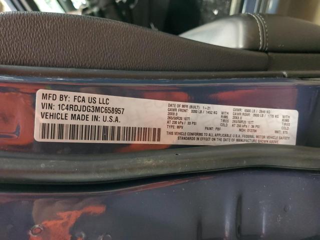Photo 14 from auction – 2021 DODGE DURANGO GT with VIN 1C4RDJDG3MC658957