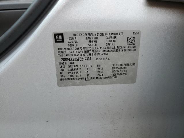 Photo 14 from auction – 2015 GMC TERRAIN SL with VIN 2GKFLXE35F6214337