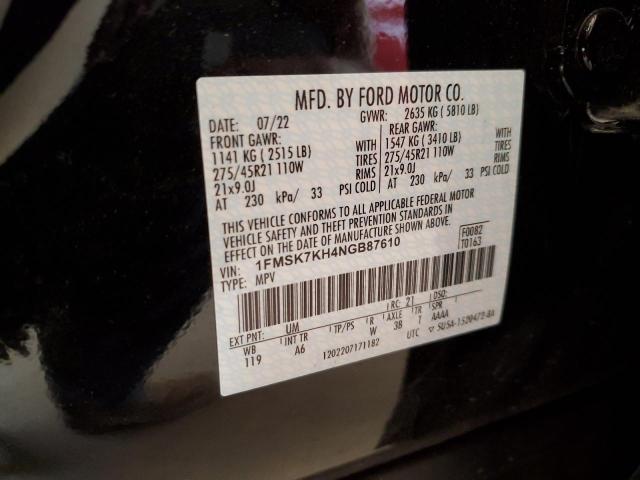 Photo 14 from auction – 2022 FORD EXPLORER S with VIN 1FMSK7KH4NGB87610