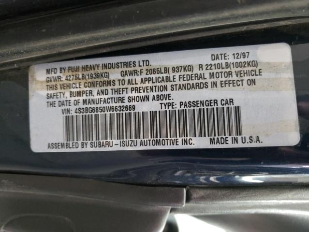Photo 14 from auction – 1998 SUBARU LEGACY 30T with VIN 4S3BG6850W6632669