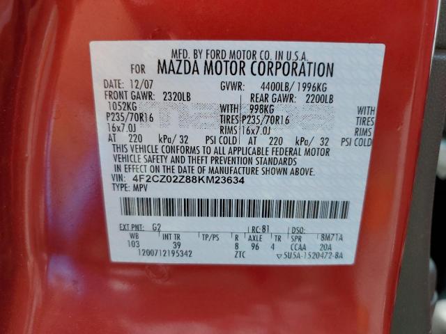Photo 14 from auction – 2008 MAZDA TRIBUTE I with VIN 4F2CZ02Z88KM23634
