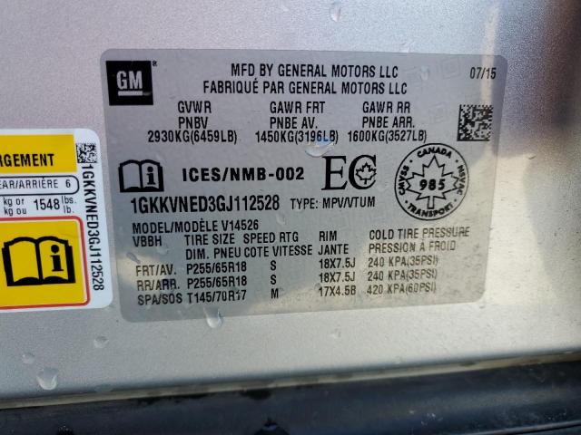Photo 14 from auction – 2016 GMC ACADIA SLE with VIN 1GKKVNED3GJ112528
