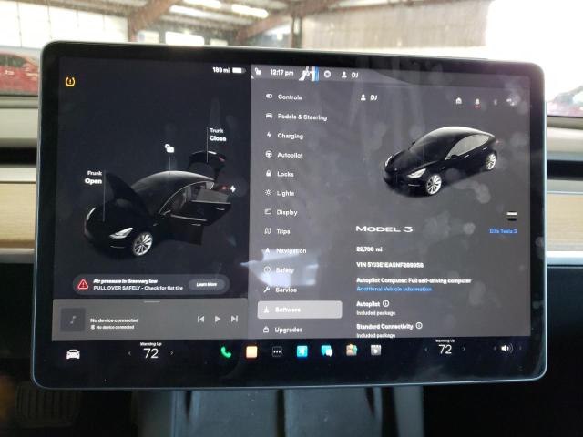Photo 9 from auction – 2022 TESLA MODEL 3 with VIN 5YJ3E1EA5NF289956