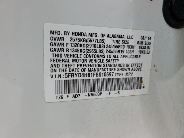 Photo 14 from auction – 2015 ACURA MDX ADVANC with VIN 5FRYD4H81FB010697