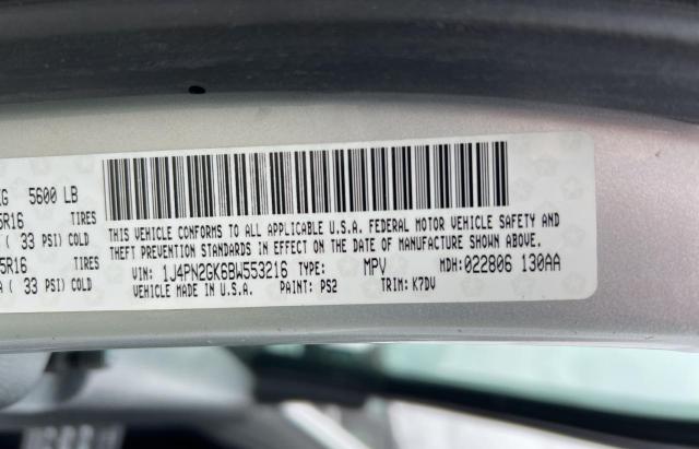 Photo 10 from auction – 2011 JEEP LIBERTY SP with VIN 1J4PN2GK6BW553216