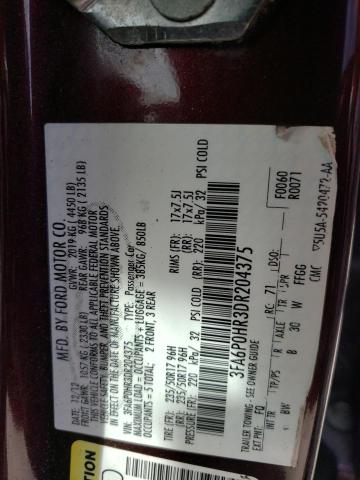 Photo 14 from auction – 2013 FORD FUSION SE with VIN 3FA6P0HR3DR204375