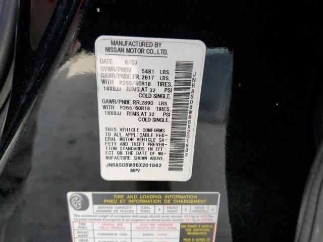 Photo 14 from auction – 2008 INFINITI FX35 with VIN JNRAS08W88X201882
