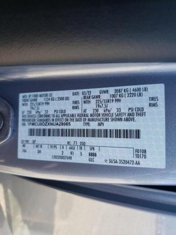 Photo 14 from auction – 2022 FORD ESCAPE TIT with VIN 1FMCU0DZXNUA28085