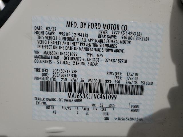 Photo 14 from auction – 2022 FORD ECOSPORT T with VIN MAJ6S3KL1NC461099
