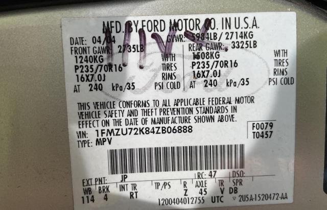 Photo 10 from auction – 2004 FORD EXPLORER X with VIN 1FMZU72K84ZB06888