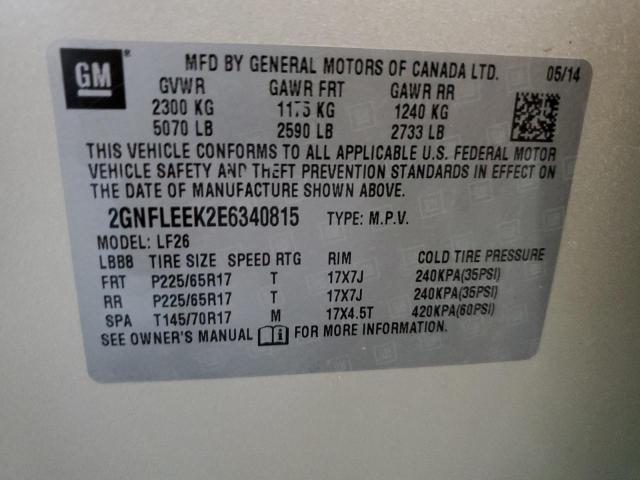 Photo 14 from auction – 2014 CHEVROLET EQUINOX LS with VIN 2GNFLEEK2E6340815