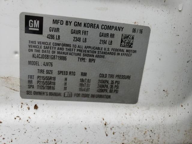 Photo 14 from auction – 2016 BUICK ENCORE PRE with VIN KL4CJDSB1GB719086