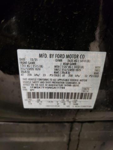 Photo 14 from auction – 2022 FORD EXPLORER L with VIN 1FMSK7FH9NGA11789