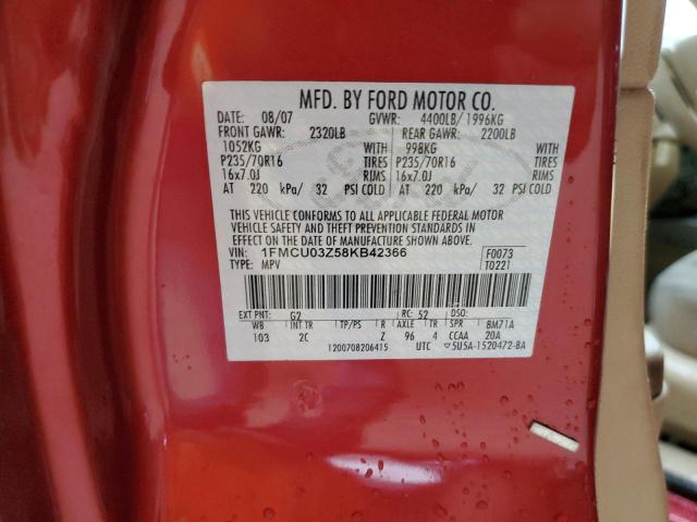 Photo 14 from auction – 2008 FORD ESCAPE with VIN 1FMCU03Z58KB42366