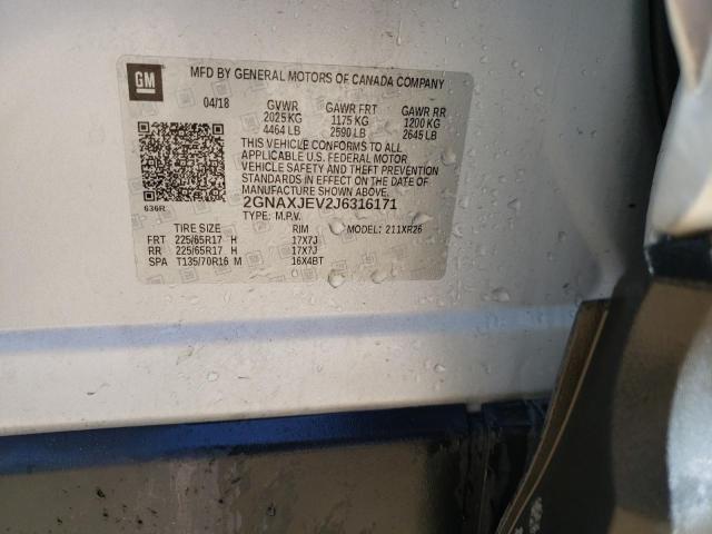 Photo 14 from auction – 2018 CHEVROLET EQUINOX LT with VIN 2GNAXJEV2J6316171