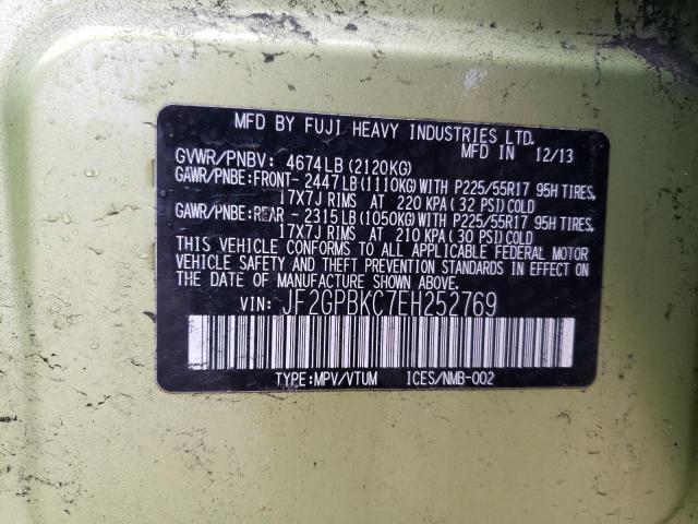 Photo 14 from auction – 2014 SUBARU XV CROSSTR with VIN JF2GPBKC7EH252769