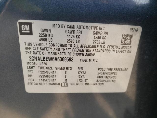 Photo 14 from auction – 2010 CHEVROLET EQUINOX LS with VIN 2CNALBEW6A6369583