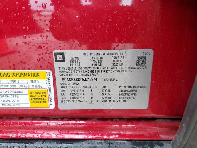 Photo 14 from auction – 2014 BUICK ENCLAVE with VIN 5GAKRBKD9EJ215874
