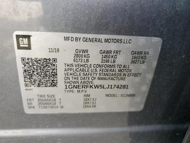 Photo 14 from auction – 2020 CHEVROLET TRAVERSE L with VIN 1GNERFKW5LJ174281