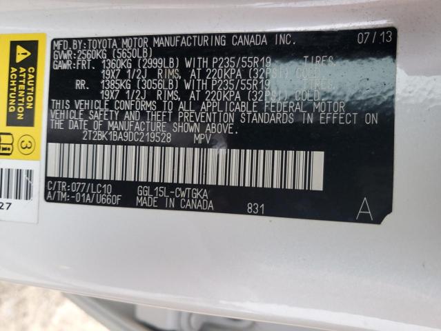 Photo 14 from auction – 2013 LEXUS RX 350 BAS with VIN 2T2BK1BA9DC219528