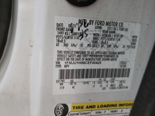 Photo 14 from auction – 2012 FORD EXPEDITION with VIN 1FMJU1H58CEF00425