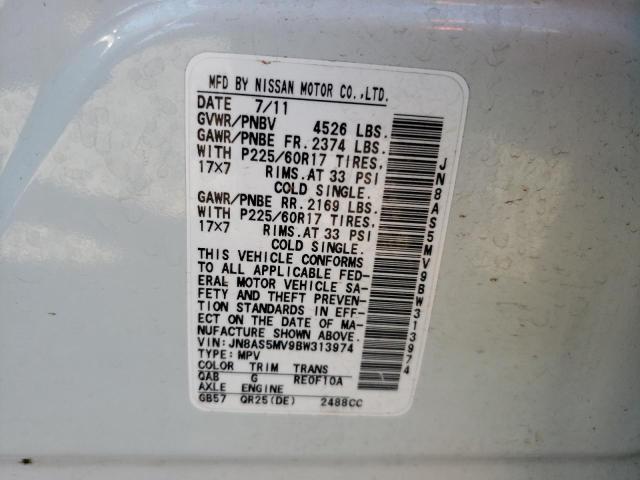 Photo 14 from auction – 2011 NISSAN ROGUE S with VIN JN8AS5MV9BW313974