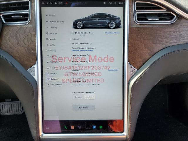 Photo 9 from auction – 2017 TESLA MODEL S with VIN 5YJSA1E12HF203742